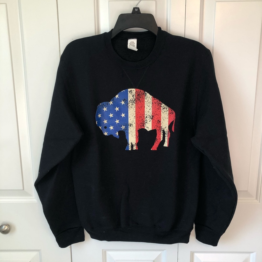 Red, White, and Blue Buffalo Crewneck